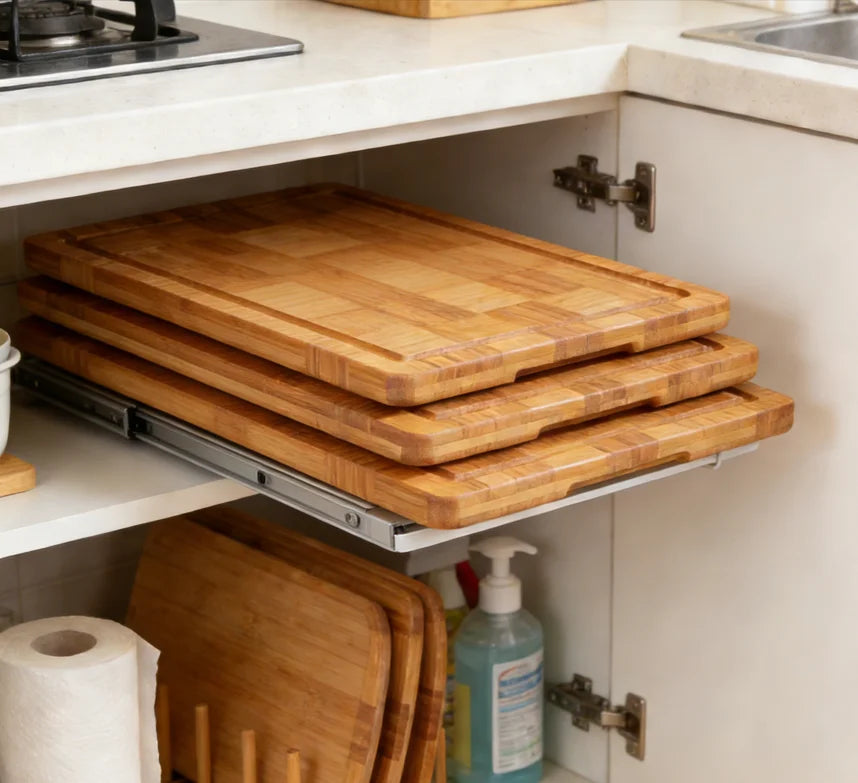 Bamboo Cutting Boards Set of 3 Chopping Boards with Juice Groove Bamboo Wood Cutting Board Set Butcher Block for Kitchen