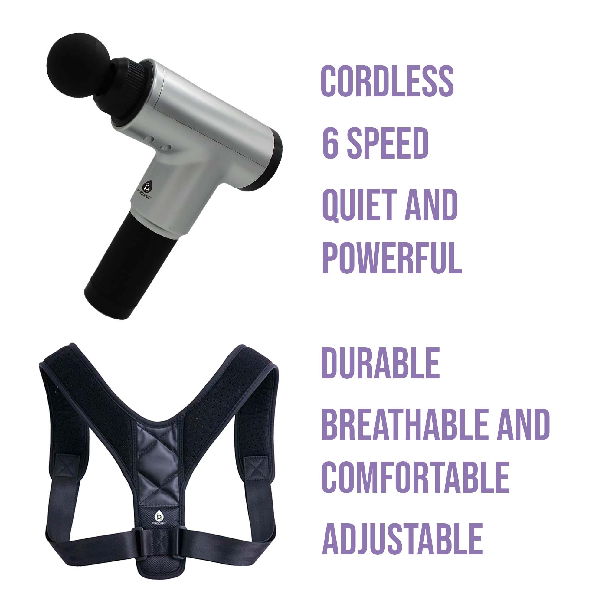 Pursonic Ultimate Pain Relief and Posture Support Bundle