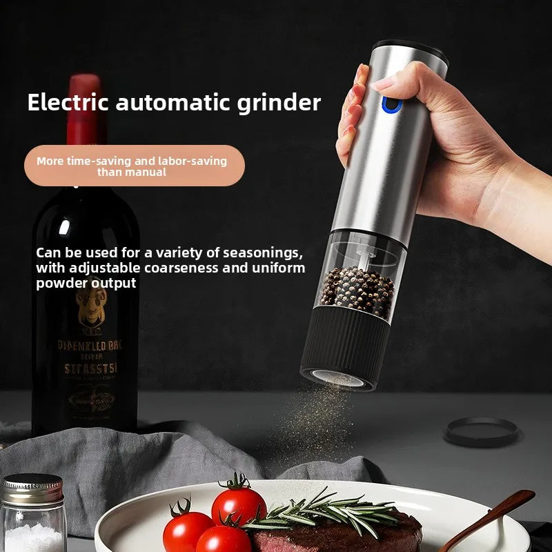 Electric Salt and Pepper Grinder Automatic Rechargeable Pepper Mill Shakers Adjustable Coarseness Kitchen Appliances