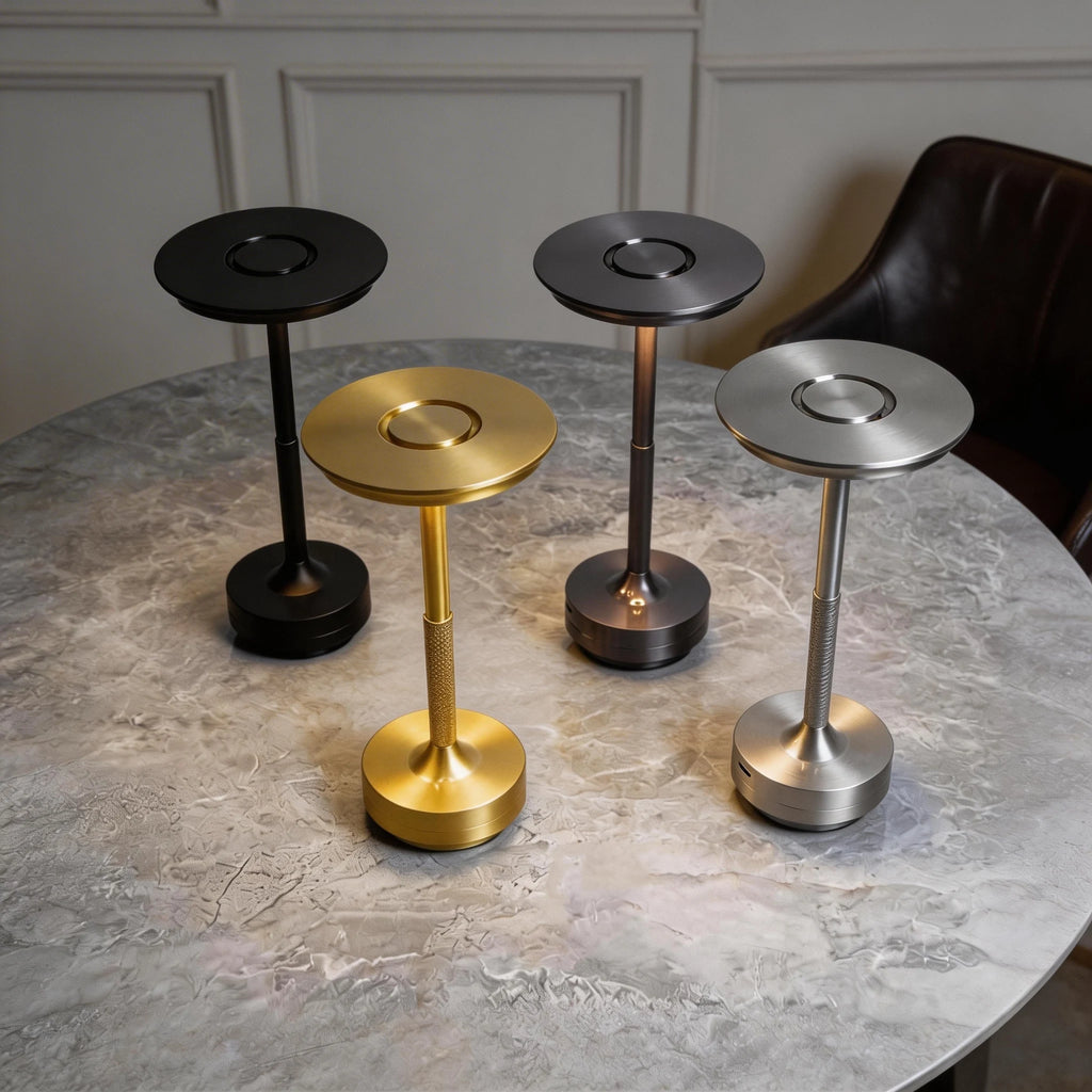 Modern Creative LED Table Lamp USB Charging Portable Touch Dimming Bedroom Bedside Atmosphere Light for Hotel Restaurant Bar