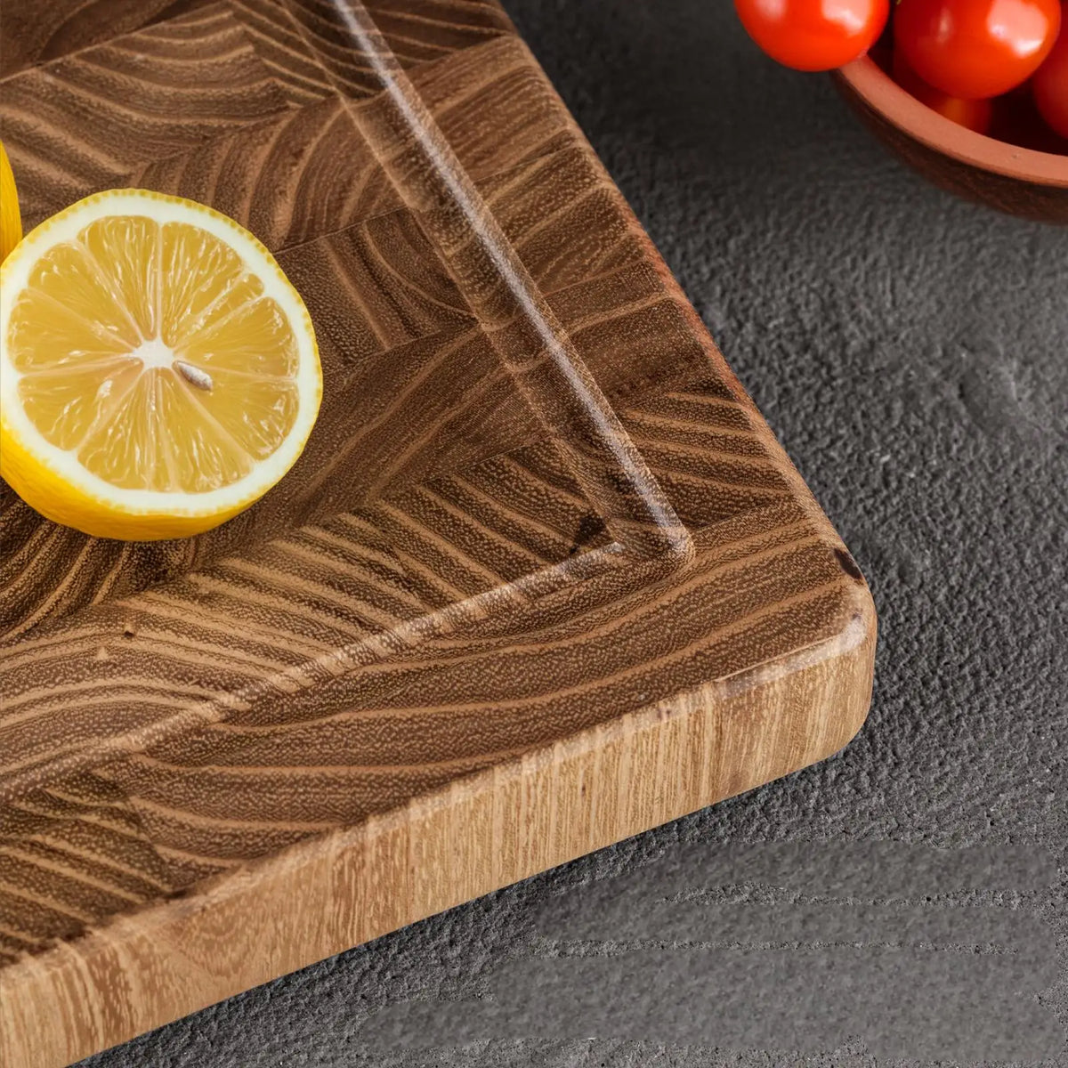 Teak Wood Cutting Board - Durable Solid Wood Chopping Block for Fruits & Vegetables, Perfect for Kitchen Prep & Presentation