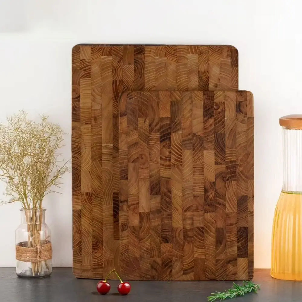 Multifunctional Thickened Teak Wood Cutting Board Double-sided Rectangular Chopping Board Non-slip Large Size Serving Board Home