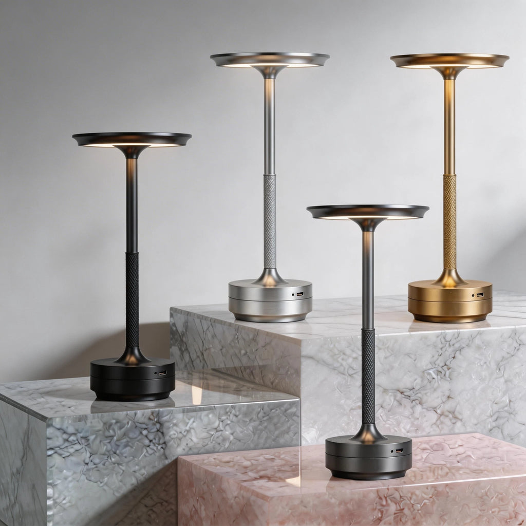Modern Creative LED Table Lamp USB Charging Portable Touch Dimming Bedroom Bedside Atmosphere Light for Hotel Restaurant Bar