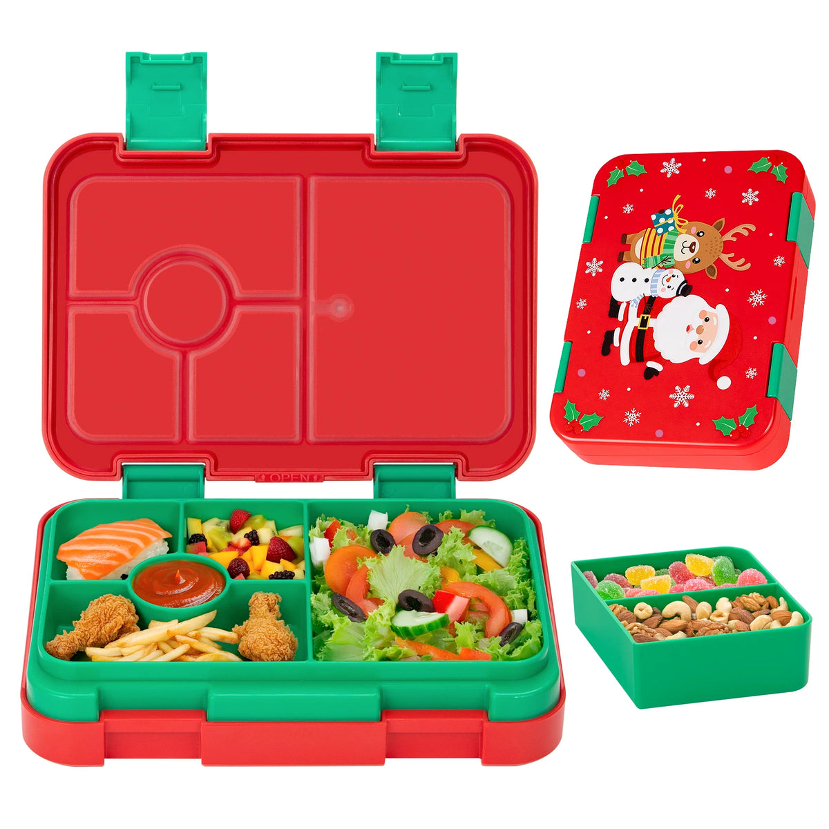 Adorable Kids Lunch Box Student Microwave Safe Travel Bento Box Halloween Container Portable Leak Proof Fruit Salad Bento Box
