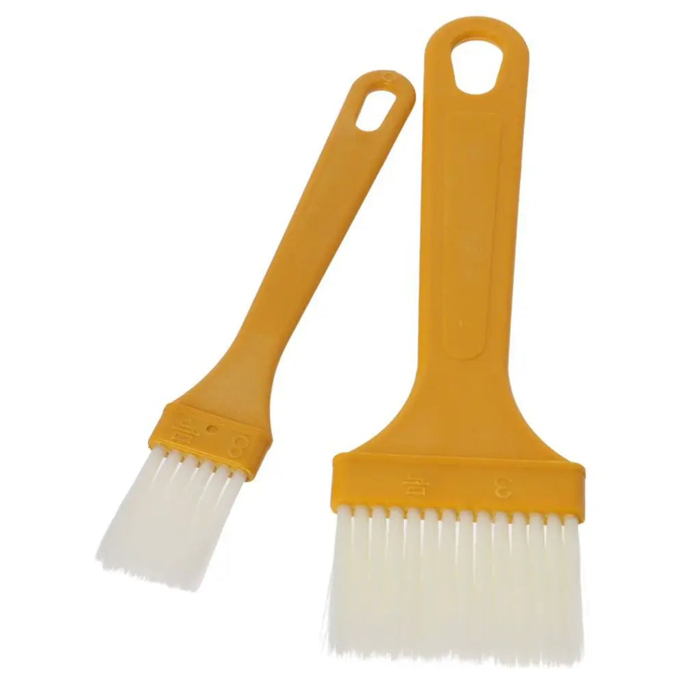 5 Pcs Yellow Pastry Brush Heat Resistant PET Silk Basting Brush for Cooking Multi-purpose Plastic Handle Food Brush Kitchen