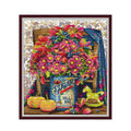 Joy Sunday Daisy Flower Basket Cross Stitch Kit DIY Floral Pattern 11CT 14CT Canvas Needlework Embroidery Set Bedroom Decoration