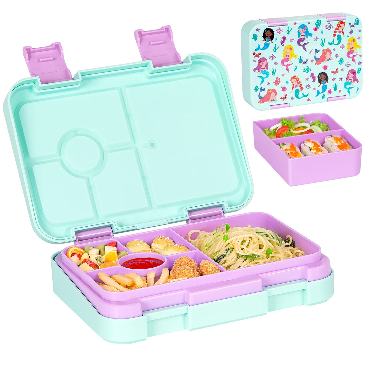 Adorable Kids Lunch Box Student Microwave Safe Travel Bento Box Halloween Container Portable Leak Proof Fruit Salad Bento Box