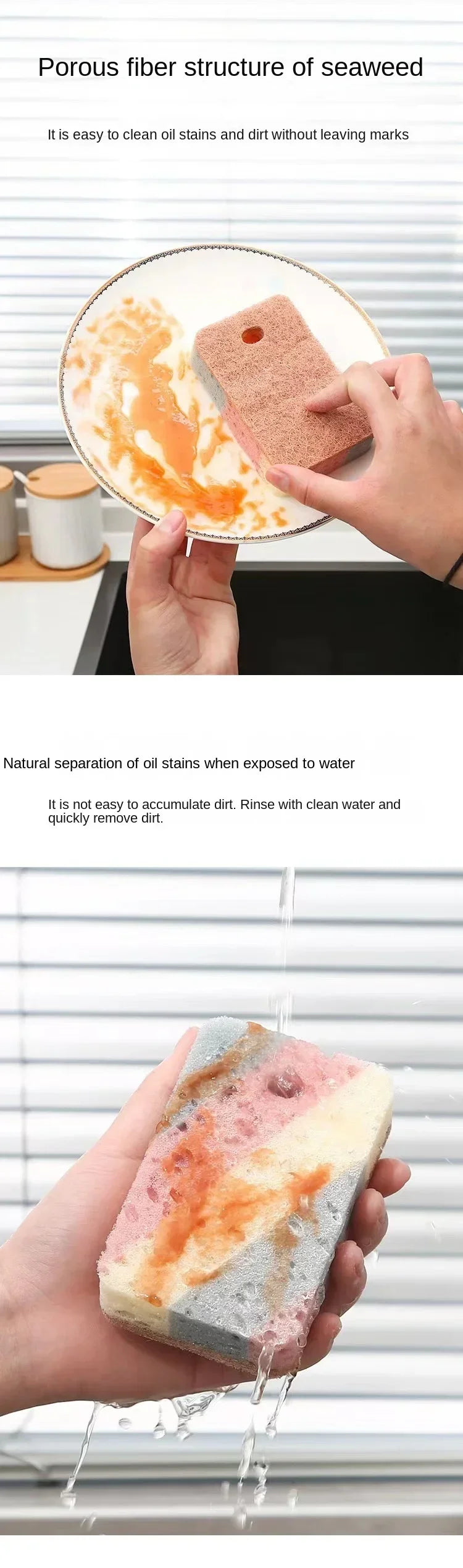 Cleaning Tools 5/10/20 Pieces Dishwashing Sponge Wood Pulp Cotton Color Magic Cleaning Sponge Pot Brush Kitchen Washing Tools