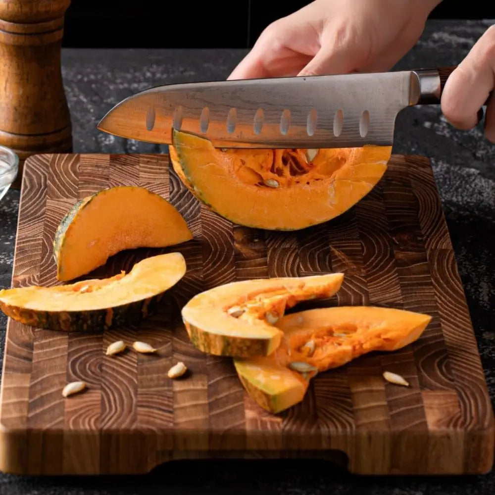 Multifunctional Thickened Teak Wood Cutting Board Double-sided Rectangular Chopping Board Non-slip Large Size Serving Board Home