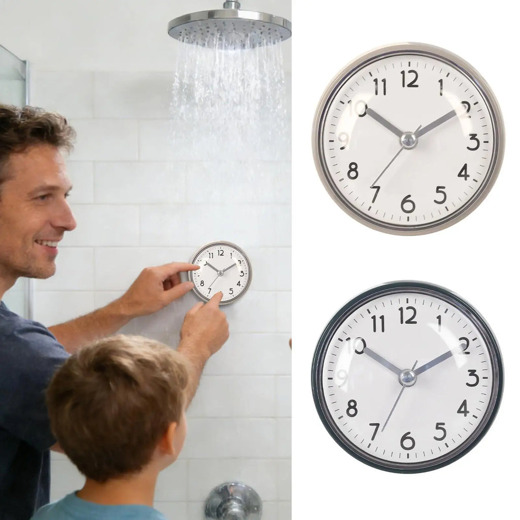 Alarm Clock Outdoor Waterproof Wall Clock Bathroom Kitchen Patio Shop Living Room Decorative Wall Clock Stylish Silent