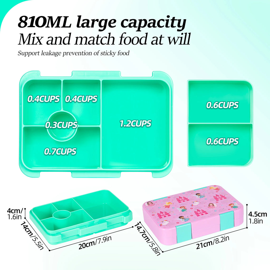 Adorable Kids Lunch Box Student Microwave Safe Travel Bento Box Halloween Container Portable Leak Proof Fruit Salad Bento Box