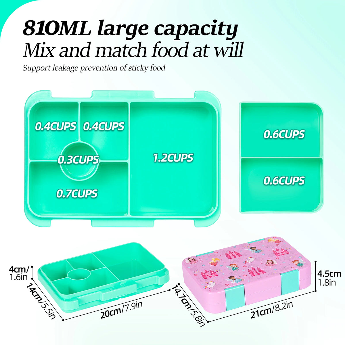 Adorable Kids Lunch Box Student Microwave Safe Travel Bento Box Halloween Container Portable Leak Proof Fruit Salad Bento Box