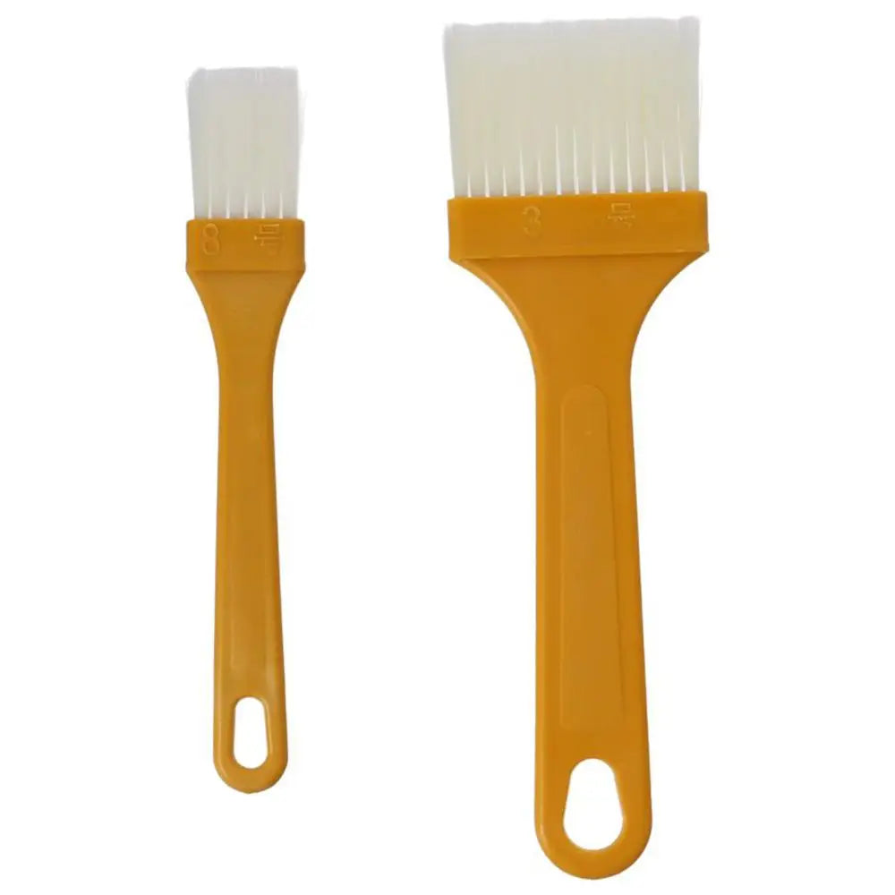 5 Pcs Yellow Pastry Brush Heat Resistant PET Silk Basting Brush for Cooking Multi-purpose Plastic Handle Food Brush Kitchen