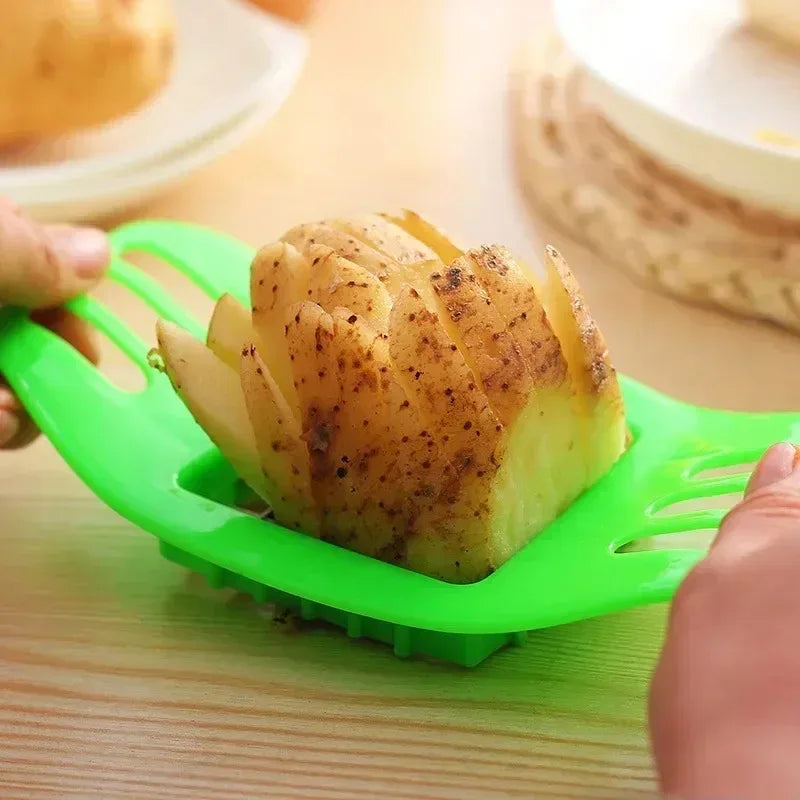 New Stainless Cutter Slicer Masher Steel Potato Vegetable Cutting Device Square Slicers Cut Fries Kitchen Tool Cooking Gadgets
