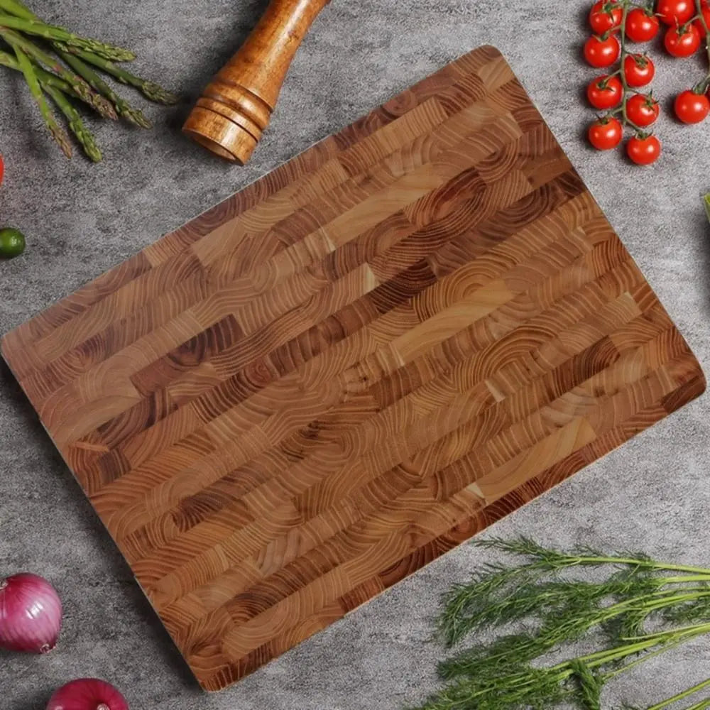 Multifunctional Thickened Teak Wood Cutting Board Double-sided Rectangular Chopping Board Non-slip Large Size Serving Board Home