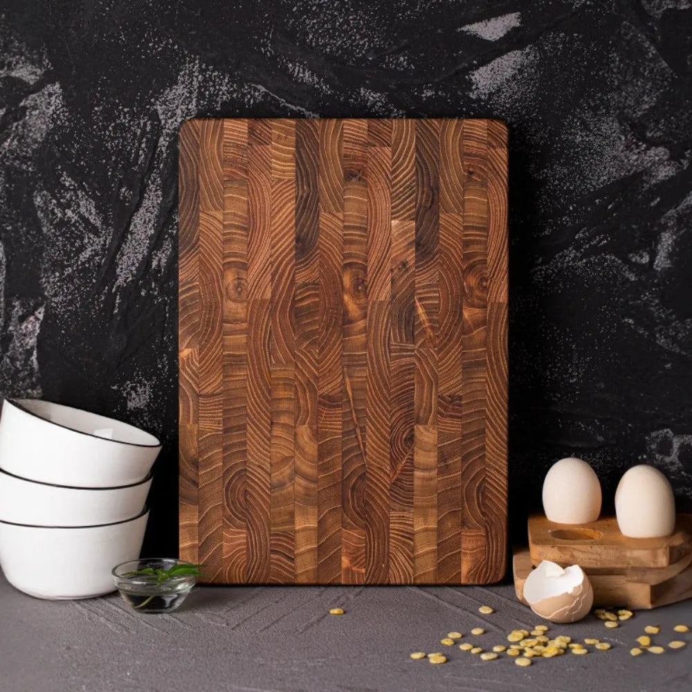 Multifunctional Thickened Teak Wood Cutting Board Double-sided Rectangular Chopping Board Non-slip Large Size Serving Board Home