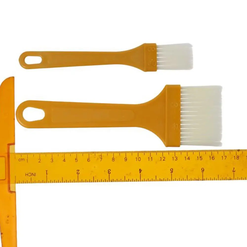 5 Pcs Yellow Pastry Brush Heat Resistant PET Silk Basting Brush for Cooking Multi-purpose Plastic Handle Food Brush Kitchen