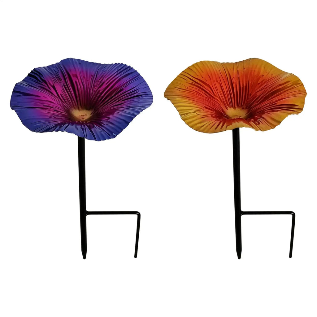 Flower Bird Feeder Garden Bee Water Feeder with Stake Hummingbird Watering Station for Outdoor Backyard Patio Porch Yard Lawn